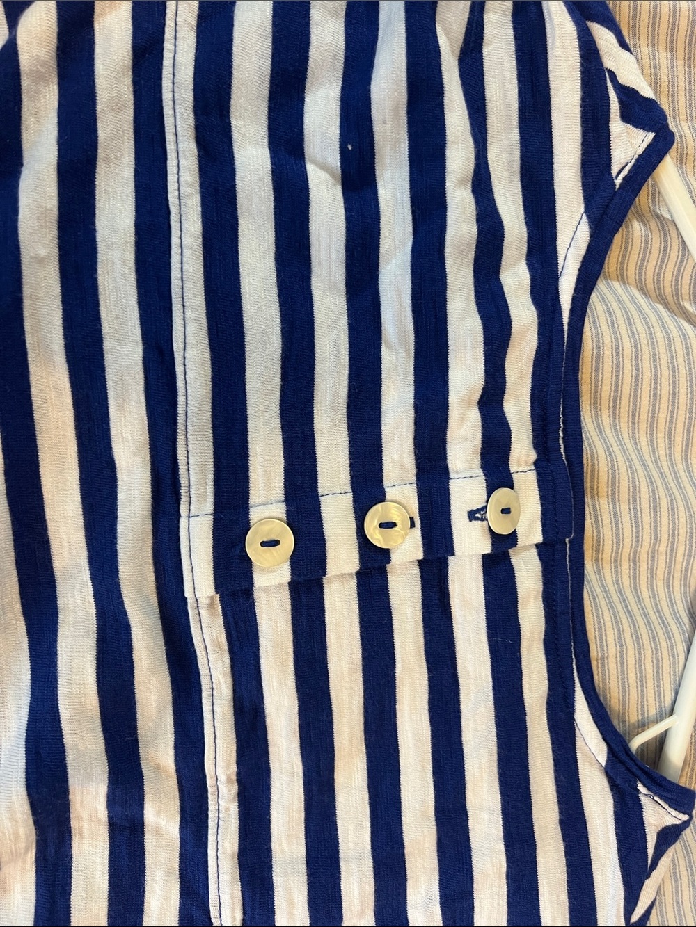 Blue and white striped Chico’s tee - Picture 7 of 7